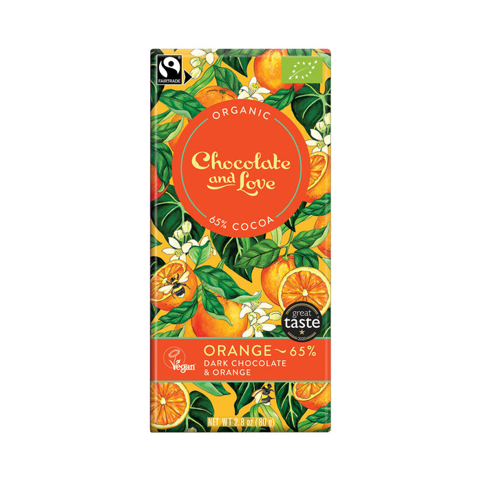 Chocolate & Love 有機橙味黑朱古力65% 80g